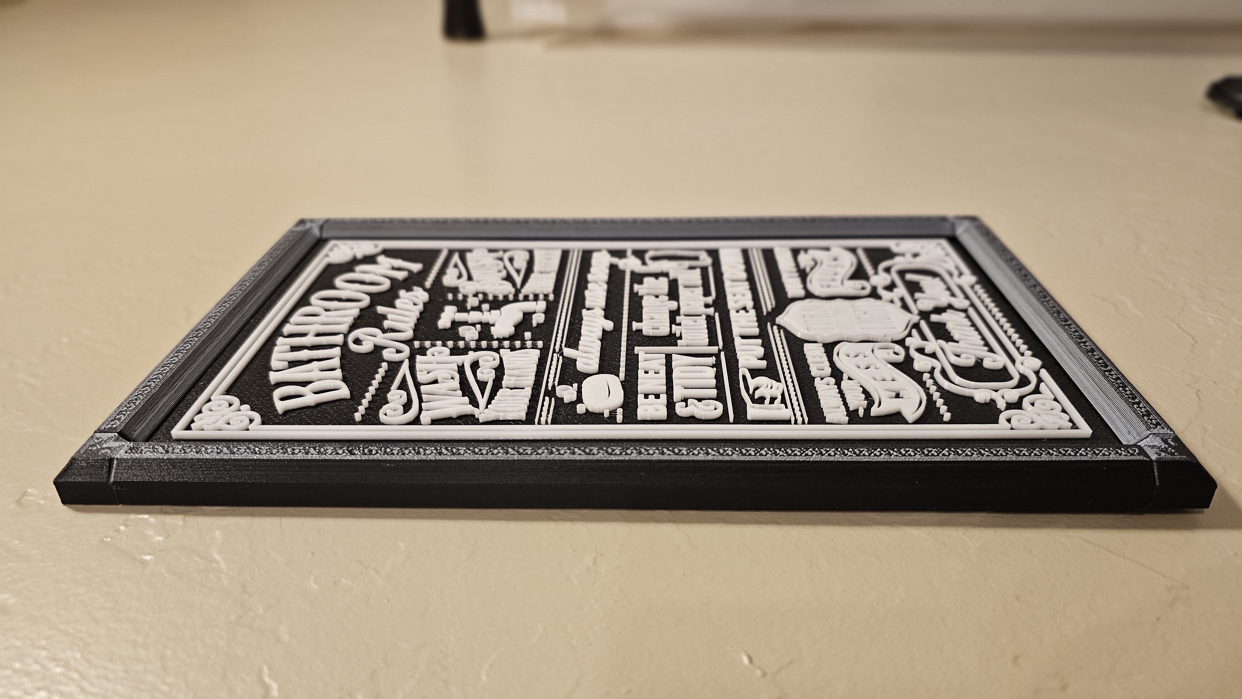 Decorative Craft Sign - 3D printed home decor sign